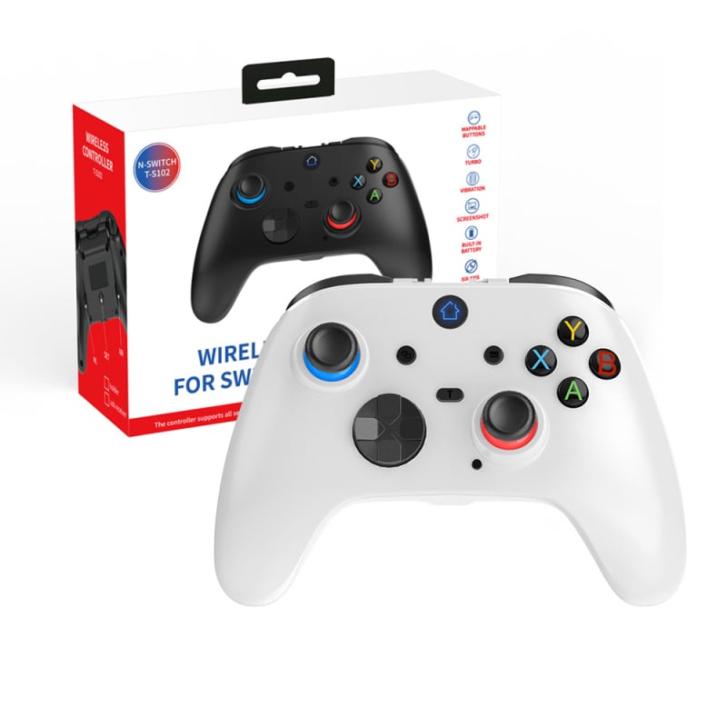 TGZ T-S102 Ασύρματο χειριστήριο παιχνιδιών – Bluetooth 2.4G διπλής λειτουργίας, Hall trigger, 3D joystick, κίνηση έξι αξόνων, Type-C διεπαφή