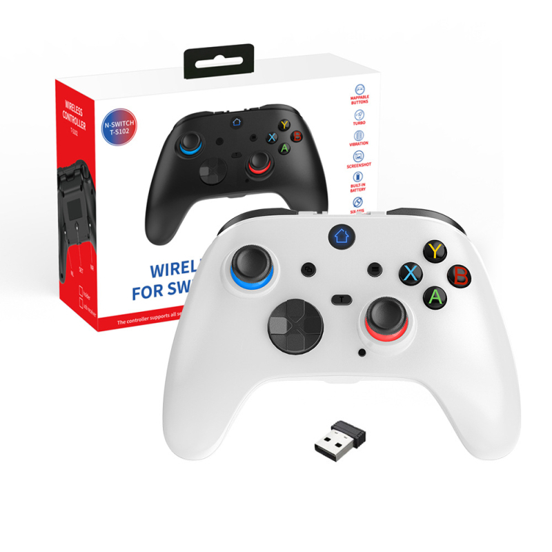 TGZ T-S102 Ασύρματο χειριστήριο παιχνιδιών – Bluetooth 2.4G διπλής λειτουργίας, Hall trigger, 3D joystick, κίνηση έξι αξόνων, Type-C διεπαφή