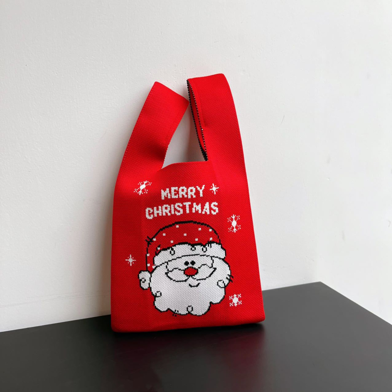 Плетена чанта за ежедневна употреба, вертикална квадратна форма, полиестер, без подплата, външен джоб, без презрамки