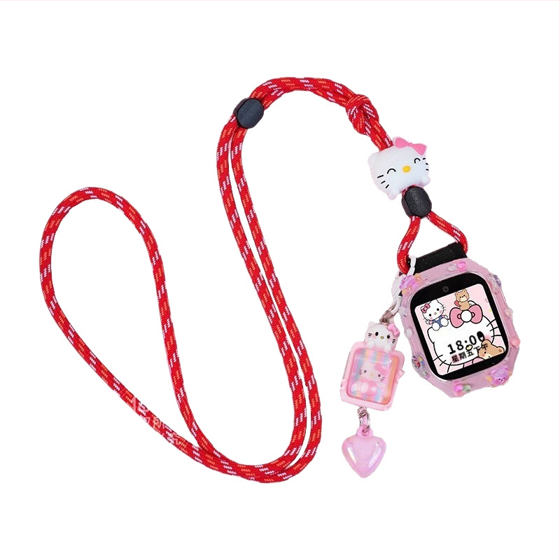 Защитен калъф с ланярд за Mi Rabbit детски часовник, съвместим с модели 7/7X и 6/6X/7A; закопчаване: щипка; интерфейс: персонализирани размери