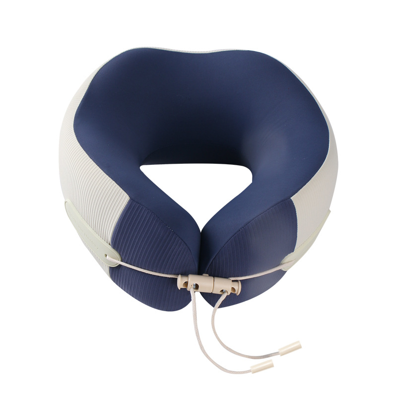 У-образна възглавница за пътуване, за шията – паметна пяна, дишаща, със сваляем калъф и пране, компактна