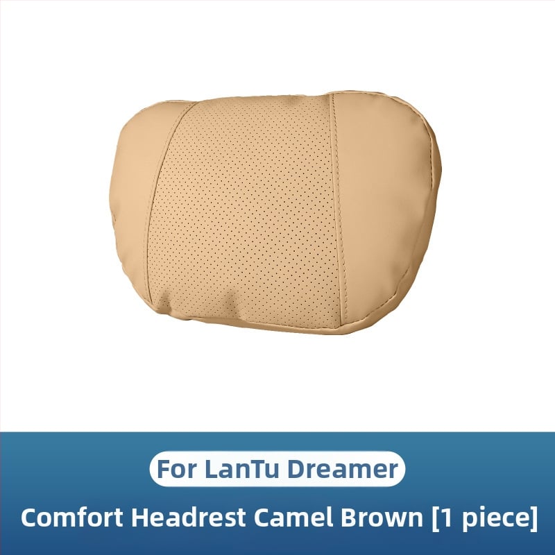 Auto galvas un kakla spilvens ar atmiņas putām, perforēta elpojoša pārklājuma no Nappa ādas, universāla pielietojums, muguras daļas atbalsts, iespēja pielāgot logotipu