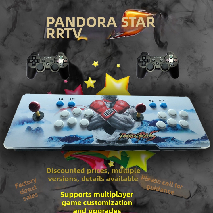 3D Pandora Moonlight Treasure Box – 16GB atmiņa, oriģinālais softvars, A7 operētājsistēma, PS3 saderīgs, dubultais džojistsiks arkāde