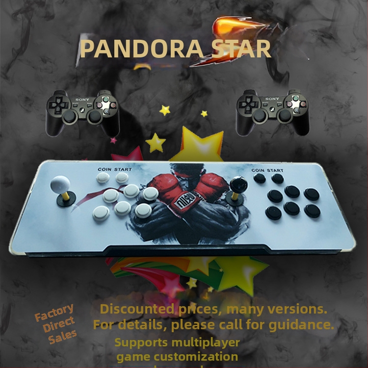 3D Pandora Moonlight Treasure Box – 16GB atmiņa, oriģinālais softvars, A7 operētājsistēma, PS3 saderīgs, dubultais džojistsiks arkāde