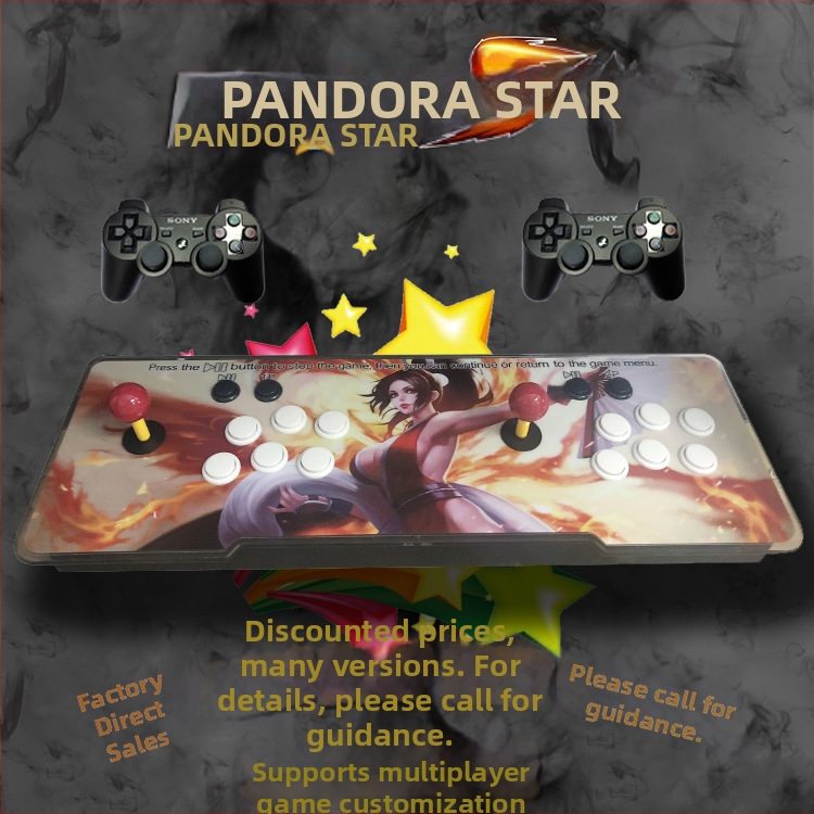 3D Pandora Moonlight Treasure Box – 16GB atmiņa, oriģinālais softvars, A7 operētājsistēma, PS3 saderīgs, dubultais džojistsiks arkāde