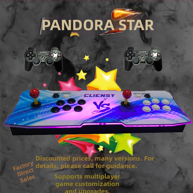 3D Pandora Moonlight Treasure Box – 16GB atmiņa, oriģinālais softvars, A7 operētājsistēma, PS3 saderīgs, dubultais džojistsiks arkāde