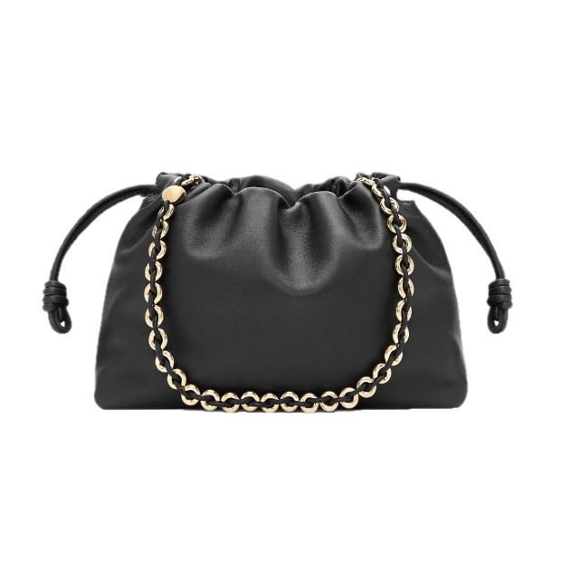 Torba za ramena s dizajnom oblaka, prirodna koža, prvi sloj kože, zatvaranje šnrom, pravokutni oblik