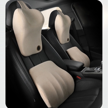 Automobiļa galvas balsts kakla spilvens, samta ārpuse, pildījums atmiņas kokvilnas materiāls, vienkrāsains raksts, vissezonu piemērots, pielāgojams