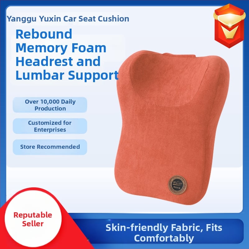 Automobiļa galvas balsts kakla spilvens, samta ārpuse, pildījums atmiņas kokvilnas materiāls, vienkrāsains raksts, vissezonu piemērots, pielāgojams