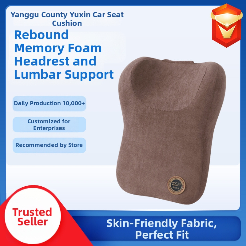 Automobiļa galvas balsts kakla spilvens, samta ārpuse, pildījums atmiņas kokvilnas materiāls, vienkrāsains raksts, vissezonu piemērots, pielāgojams