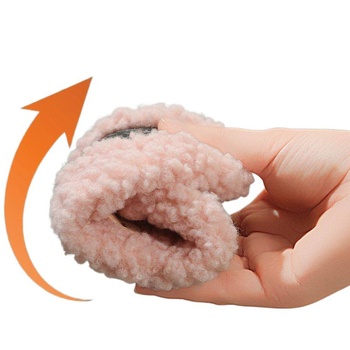 Вътрешни неплъзгащи се велурени подови чорапи за деца и възрастни, дебели зайча козина, къса тръба