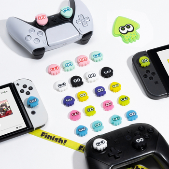 Capace din silicon pentru joystick Nintendo Switch, model U-P5-TG-TH-BW-SP, pentru consola Switch, ambalare blister