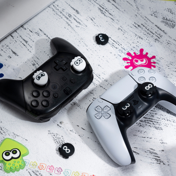 Capace din silicon pentru joystick Nintendo Switch, model U-P5-TG-TH-BW-SP, pentru consola Switch, ambalare blister