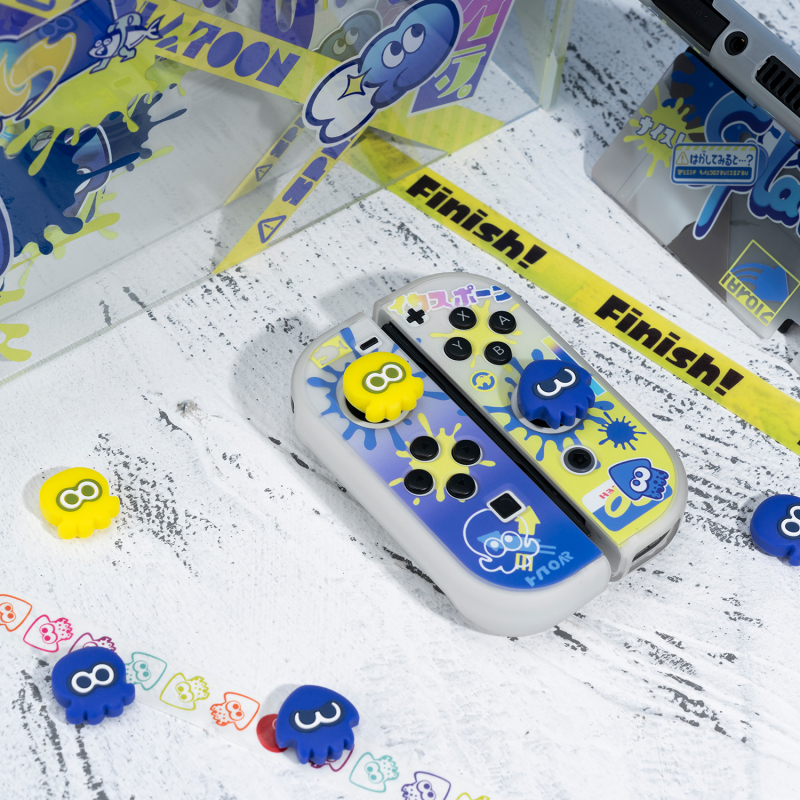 Capace din silicon pentru joystick Nintendo Switch, model U-P5-TG-TH-BW-SP, pentru consola Switch, ambalare blister