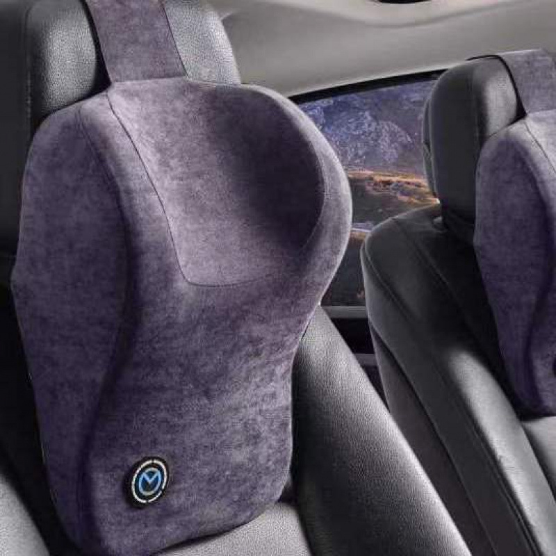 Automobiļu kakla spilvens ar atmiņas putām, karikatūru stilā, ārējā materiāla dabiskās šķiedras (atmiņas putas, dabiskas šķiedras ārējā materiāla, karikatūru stils, vasara, vispārējā automobiļu saderība)