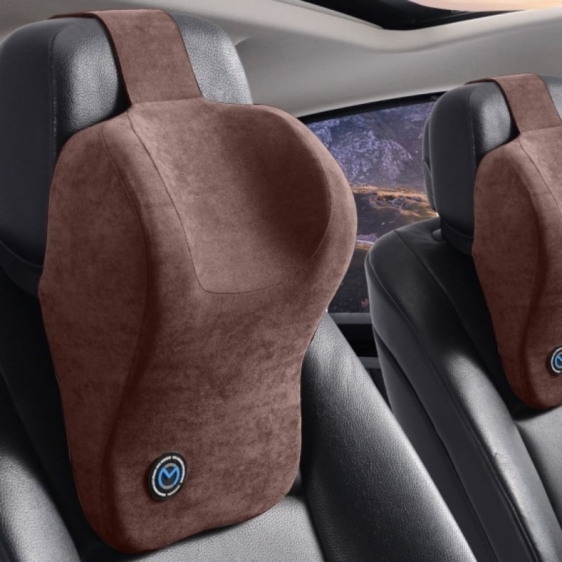 Automobiļu kakla spilvens ar atmiņas putām, karikatūru stilā, ārējā materiāla dabiskās šķiedras (atmiņas putas, dabiskas šķiedras ārējā materiāla, karikatūru stils, vasara, vispārējā automobiļu saderība)