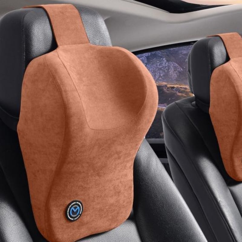 Automobiļu kakla spilvens ar atmiņas putām, karikatūru stilā, ārējā materiāla dabiskās šķiedras (atmiņas putas, dabiskas šķiedras ārējā materiāla, karikatūru stils, vasara, vispārējā automobiļu saderība)