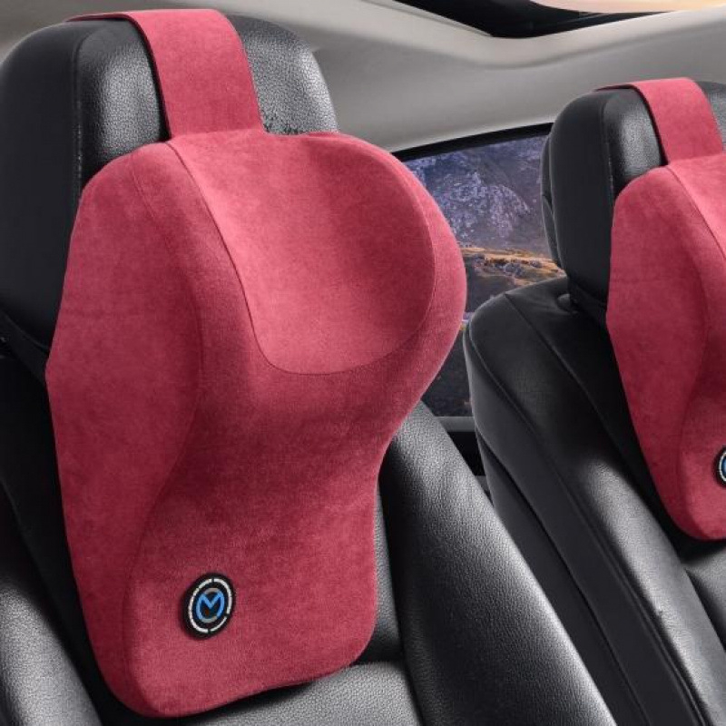 Automobiļu kakla spilvens ar atmiņas putām, karikatūru stilā, ārējā materiāla dabiskās šķiedras (atmiņas putas, dabiskas šķiedras ārējā materiāla, karikatūru stils, vasara, vispārējā automobiļu saderība)