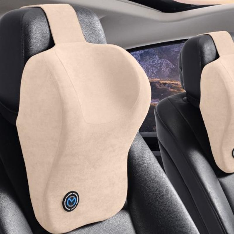 Automobiļu kakla spilvens ar atmiņas putām, karikatūru stilā, ārējā materiāla dabiskās šķiedras (atmiņas putas, dabiskas šķiedras ārējā materiāla, karikatūru stils, vasara, vispārējā automobiļu saderība)