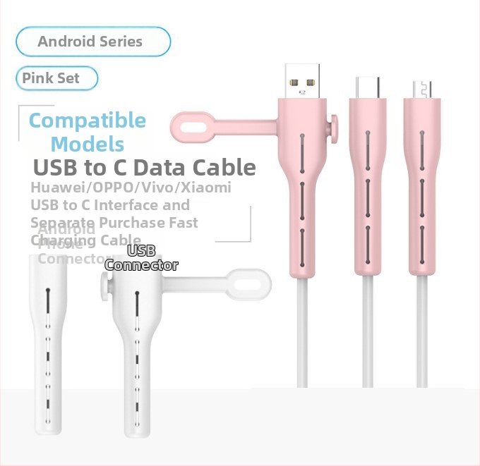 Datu kabeļa aizsardzības vāciņš CP0789 – Silikons, Kabelu vīnotājs mobilajiem tālruņiem