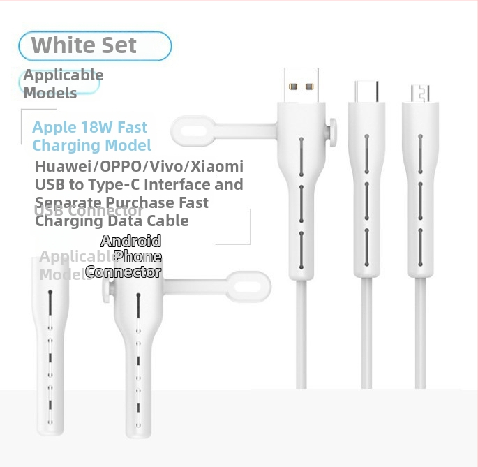 Datu kabeļa aizsardzības vāciņš CP0789 – Silikons, Kabelu vīnotājs mobilajiem tālruņiem