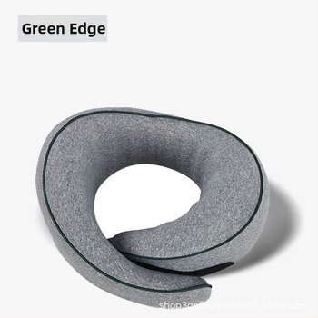 Atmiņas putu U formas ceļojumu kakla spilvens ar 100% kokvilnas pārklājumu, pārnēsājams, universāla saderība