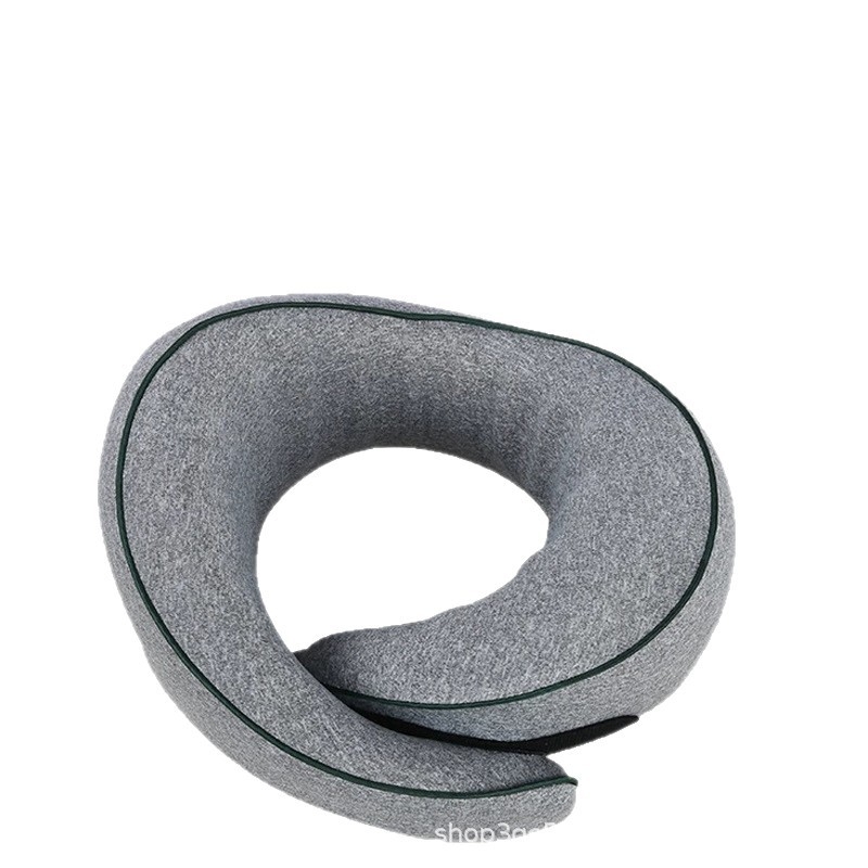 Atmiņas putu U formas ceļojumu kakla spilvens ar 100% kokvilnas pārklājumu, pārnēsājams, universāla saderība