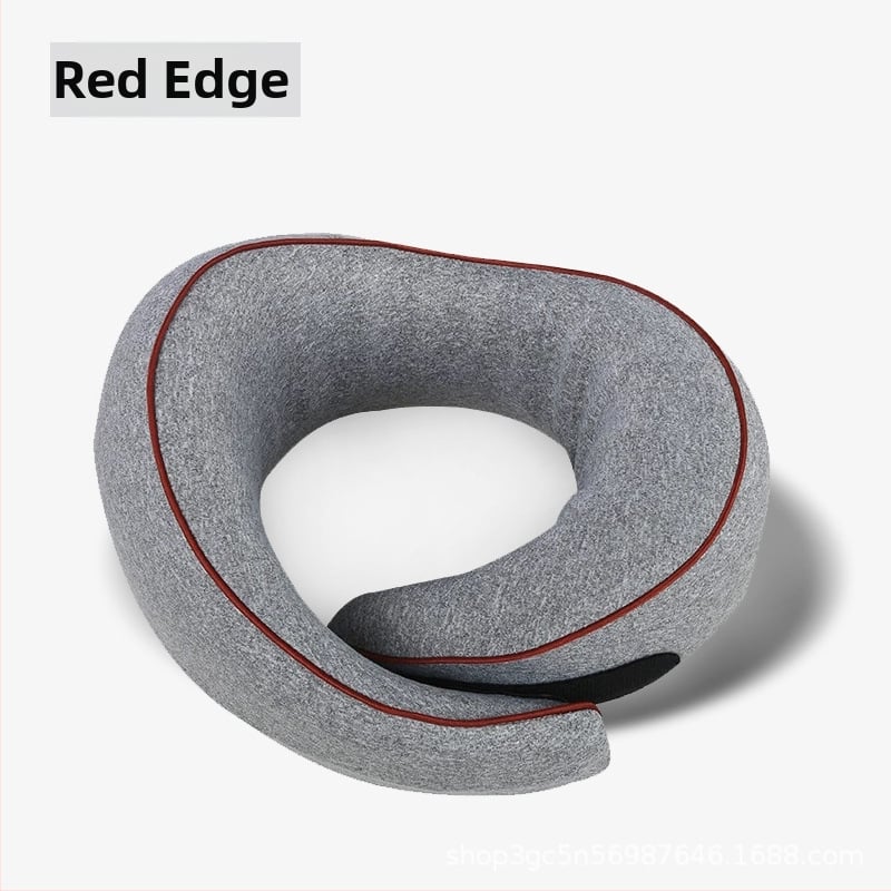 Atmiņas putu U formas ceļojumu kakla spilvens ar 100% kokvilnas pārklājumu, pārnēsājams, universāla saderība