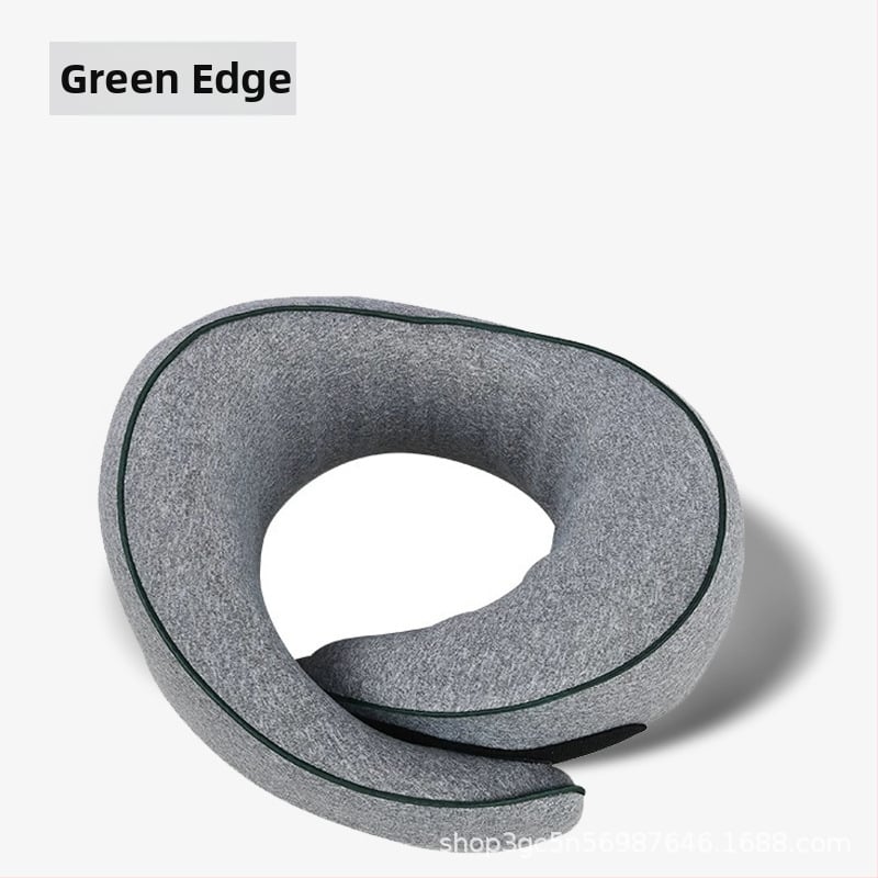 Atmiņas putu U formas ceļojumu kakla spilvens ar 100% kokvilnas pārklājumu, pārnēsājams, universāla saderība