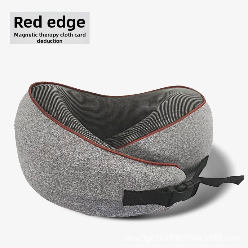 Atmiņas putu U formas ceļojumu kakla spilvens ar 100% kokvilnas pārklājumu, pārnēsājams, universāla saderība