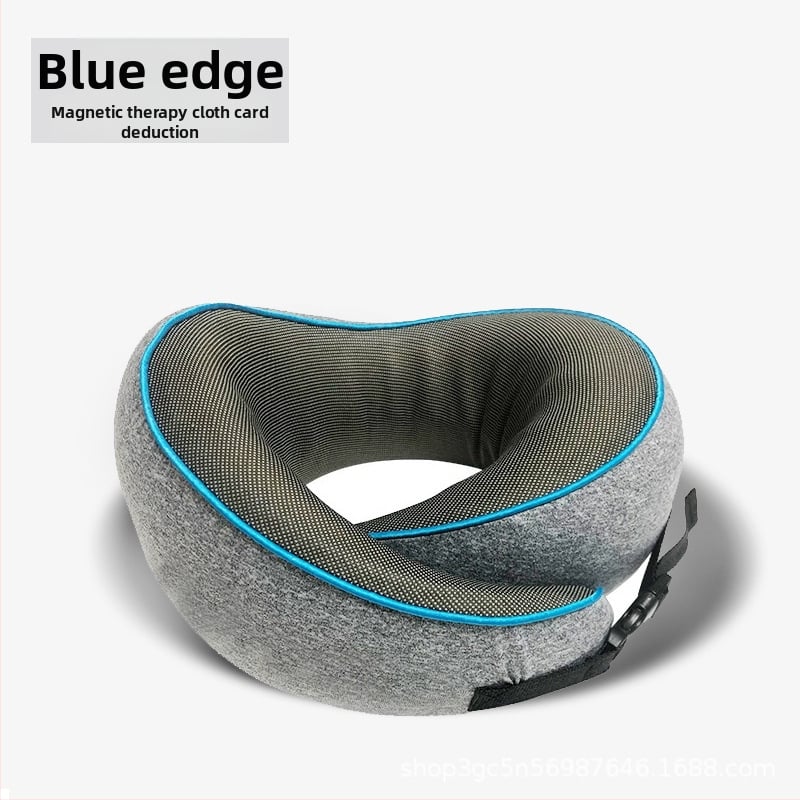 Atmiņas putu U formas ceļojumu kakla spilvens ar 100% kokvilnas pārklājumu, pārnēsājams, universāla saderība