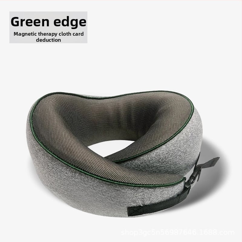 Atmiņas putu U formas ceļojumu kakla spilvens ar 100% kokvilnas pārklājumu, pārnēsājams, universāla saderība