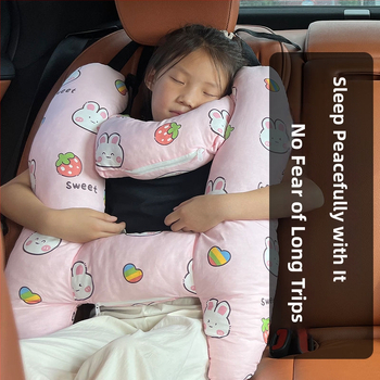 Automašīnas galvas balsts bērniem, garu ceļu spilvens, kakla atbalsts ar atmiņas putām, aizmugures sēdekļa spilvens