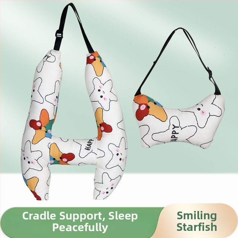 Automašīnas galvas balsts bērniem, garu ceļu spilvens, kakla atbalsts ar atmiņas putām, aizmugures sēdekļa spilvens