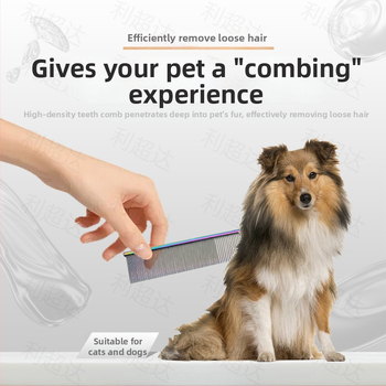 Li Chaoda Pieptene de îngrijire din cupru pentru animale de companie, pentru pisici și câini – îndepărtează părul liber