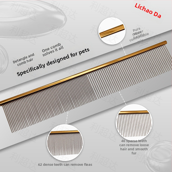 Li Chaoda Pieptene de îngrijire din cupru pentru animale de companie, pentru pisici și câini – îndepărtează părul liber