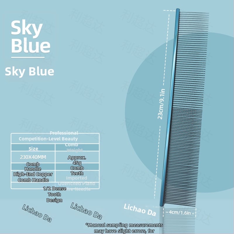 Li Chaoda Pieptene de îngrijire din cupru pentru animale de companie, pentru pisici și câini – îndepărtează părul liber