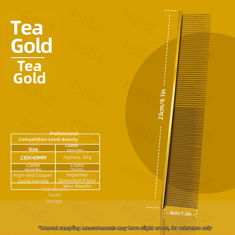 Li Chaoda Pieptene de îngrijire din cupru pentru animale de companie, pentru pisici și câini – îndepărtează părul liber