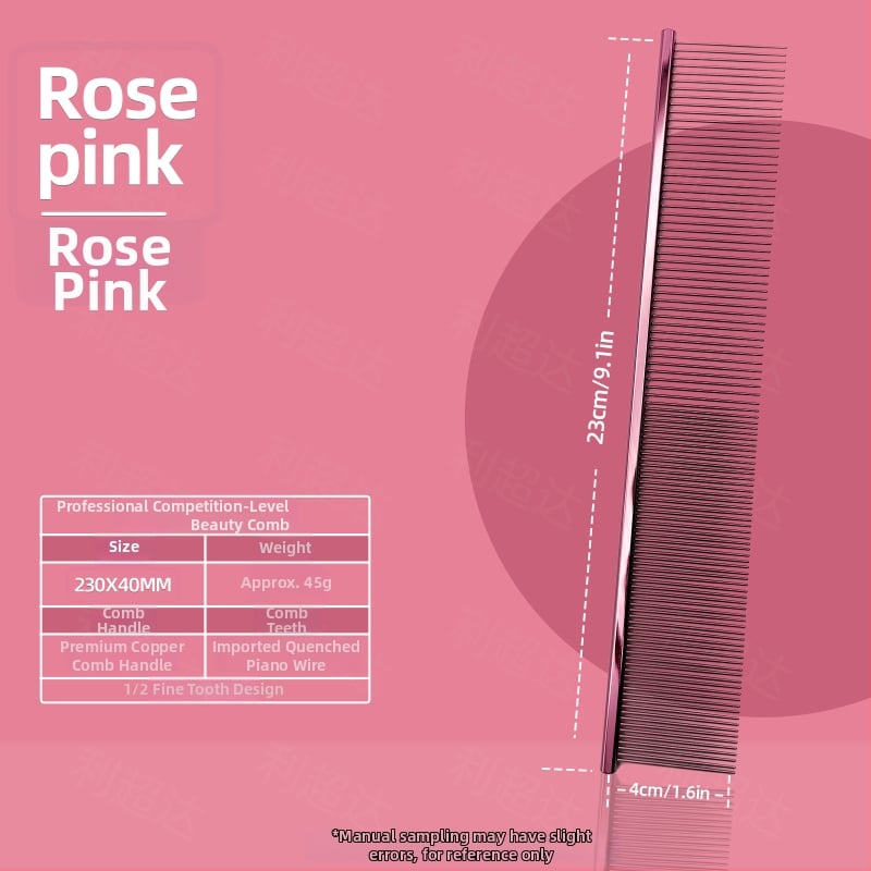 Li Chaoda Pieptene de îngrijire din cupru pentru animale de companie, pentru pisici și câini – îndepărtează părul liber