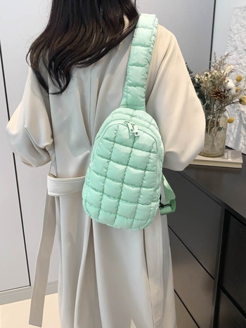 Torba preko tijela velikog kapaciteta, najlon, zatvarač, džep za identifikaciju, gradski stil