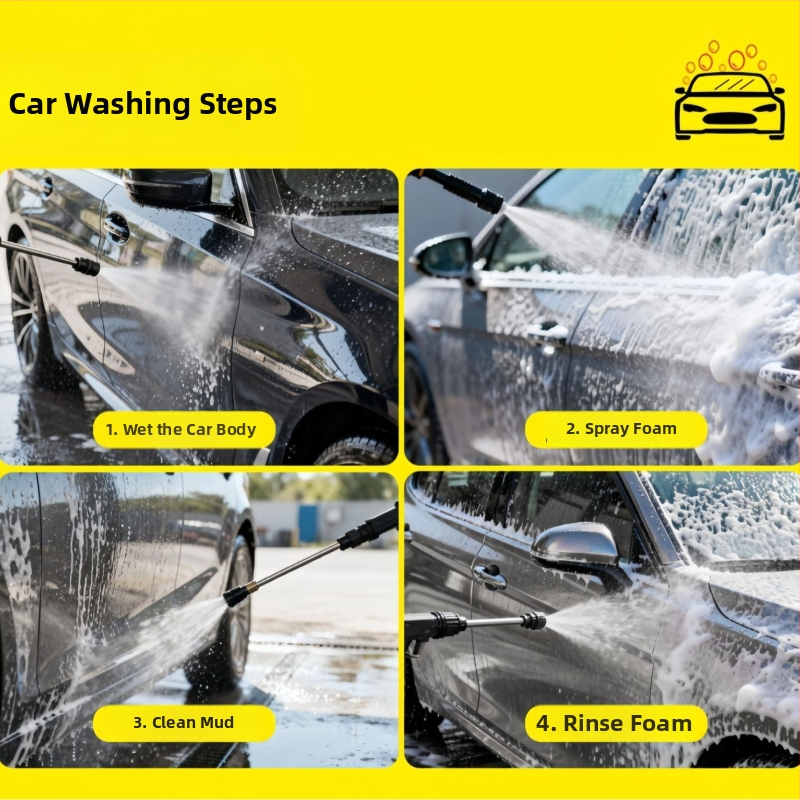 Vertikaalne 220V 1800W kõrgsurve auto pesemisahi - PP korpus, AC mootor, maksimaalne rõhk 65 bar, voolavus 4-8 L/min