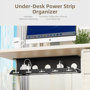 Zem galda kabelu organizētājs – Shell Stone, auksti velmēts tērauds, vienkāršs vīšanas mehānisms, piemērots kontaktligzdām un uzlādes kabeliem