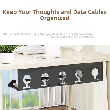 Zem galda kabelu organizētājs – Shell Stone, auksti velmēts tērauds, vienkāršs vīšanas mehānisms, piemērots kontaktligzdām un uzlādes kabeliem