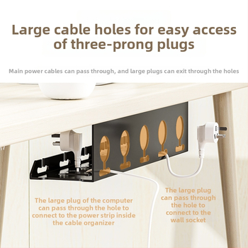 Zem galda kabelu organizētājs – Shell Stone, auksti velmēts tērauds, vienkāršs vīšanas mehānisms, piemērots kontaktligzdām un uzlādes kabeliem
