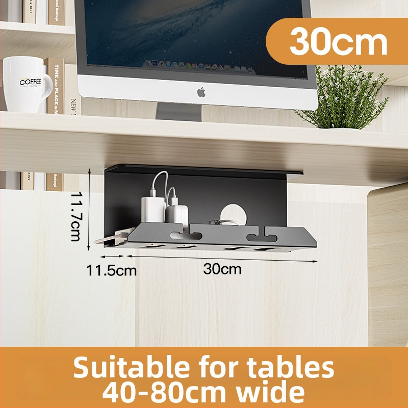 Zem galda kabelu organizētājs – Shell Stone, auksti velmēts tērauds, vienkāršs vīšanas mehānisms, piemērots kontaktligzdām un uzlādes kabeliem