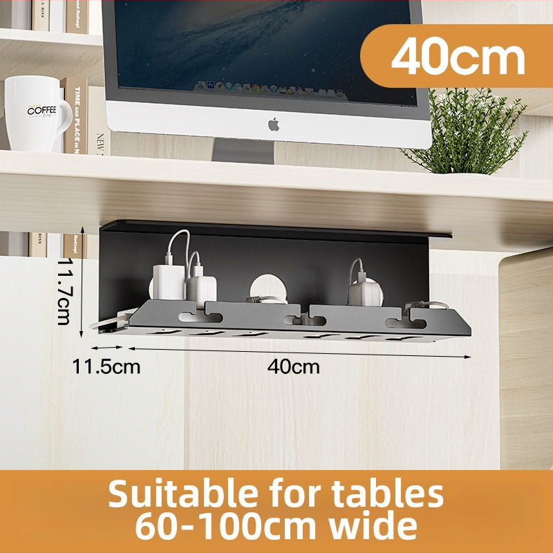 Zem galda kabelu organizētājs – Shell Stone, auksti velmēts tērauds, vienkāršs vīšanas mehānisms, piemērots kontaktligzdām un uzlādes kabeliem