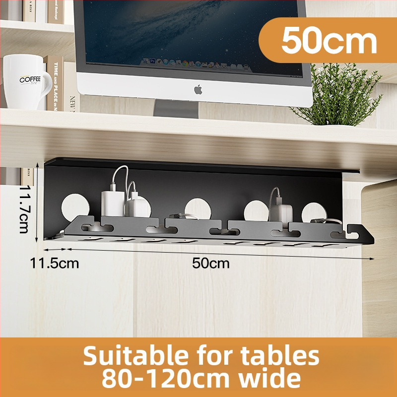 Zem galda kabelu organizētājs – Shell Stone, auksti velmēts tērauds, vienkāršs vīšanas mehānisms, piemērots kontaktligzdām un uzlādes kabeliem