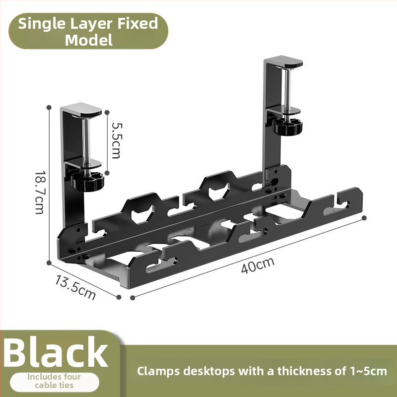 Zem galda kabelu organizētājs – Shell Stone, auksti velmēts tērauds, vienkāršs vīšanas mehānisms, piemērots kontaktligzdām un uzlādes kabeliem