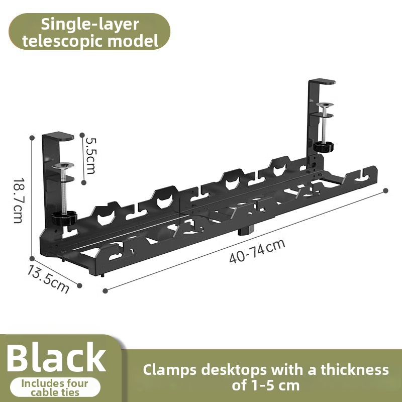 Zem galda kabelu organizētājs – Shell Stone, auksti velmēts tērauds, vienkāršs vīšanas mehānisms, piemērots kontaktligzdām un uzlādes kabeliem