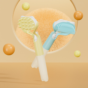 Pieptene pentru animale de companie cu sterilizare prin lumină albastră – perie cu pulverizator portabil pentru pisici și câini, instrument manual de pulverizare (Materiale: PP, gel de siliciu, PET; Greutate: 95 g; Lansat: 2022)